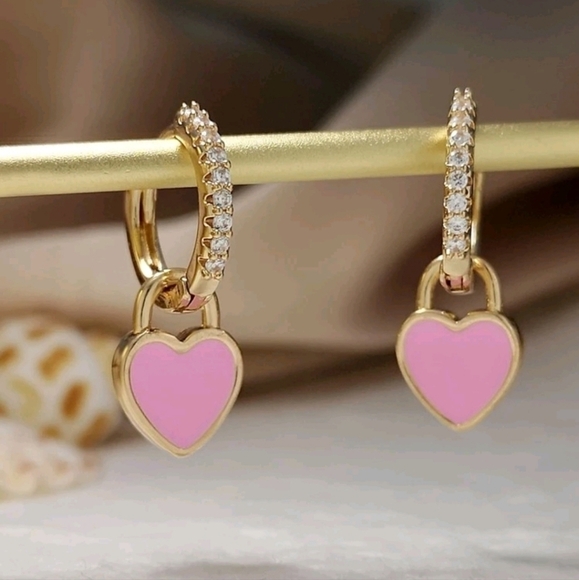 Jewelry - HEART Design 2 In 1 Drop Earrings